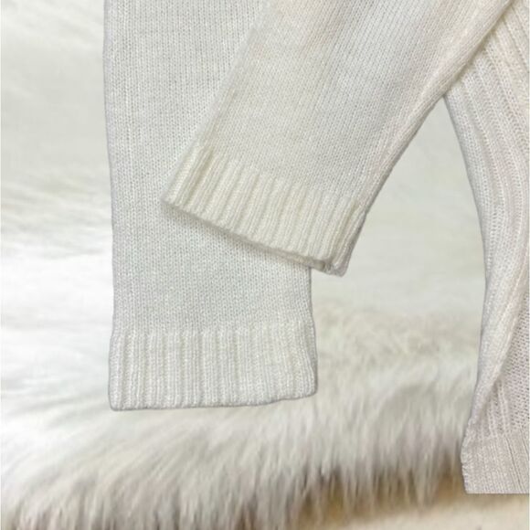 LC LAUREN CONRAD IVORY CREAM PENGUIN KNIT SWEATER DIAMOND RHINESTONE NOVELTY XS - Picture 13 of 15